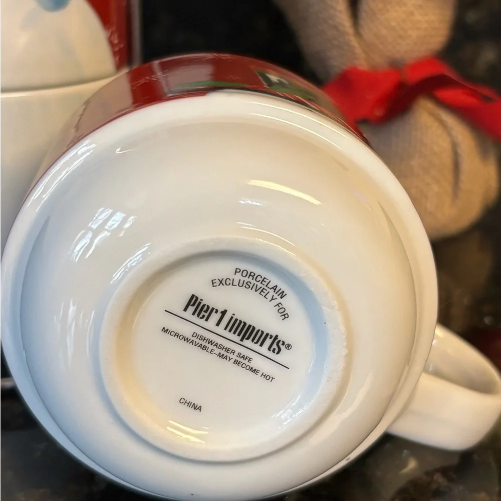 Pier 1 Imports Stacking Snowman Mugs